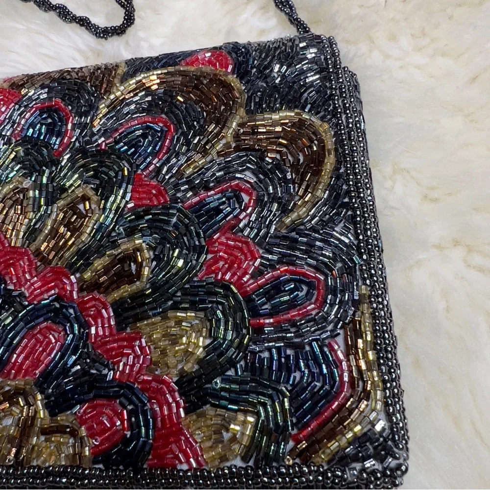 Vintage art deco style sparkling beaded formal purse/clutch - Picture 3 of 16